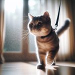 אימון חתולים להליכה עם רצועה