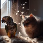 האם תוכים יכולים לחיות עם חתולים באותו בית?