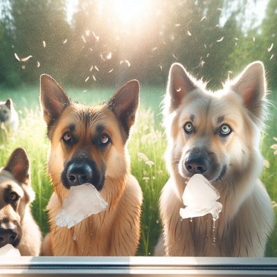 קרח לכלבים בקיץ: מרענן או מסוכן לקיבה?