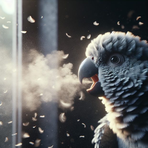 תוכי מתנפח ונושם בפה פתוח – מה עושים?