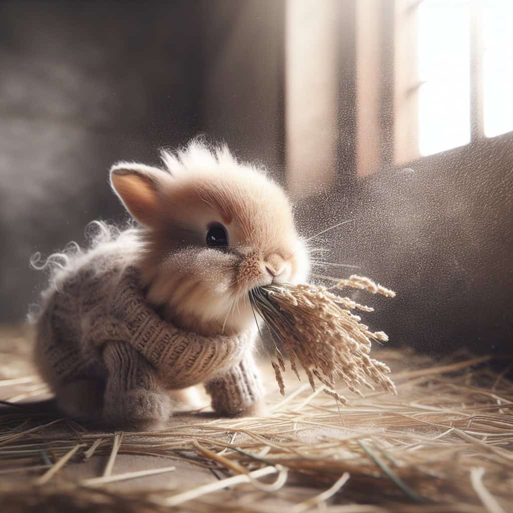 איך להרגיל ארנבון לאכול חציר יבש