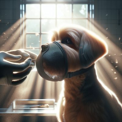 איך להרגיל כלב ללבוש מחסום פה בווטרינר