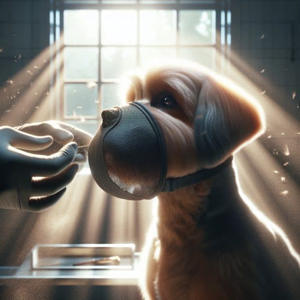 איך להרגיל כלב ללבוש מחסום פה בווטרינר