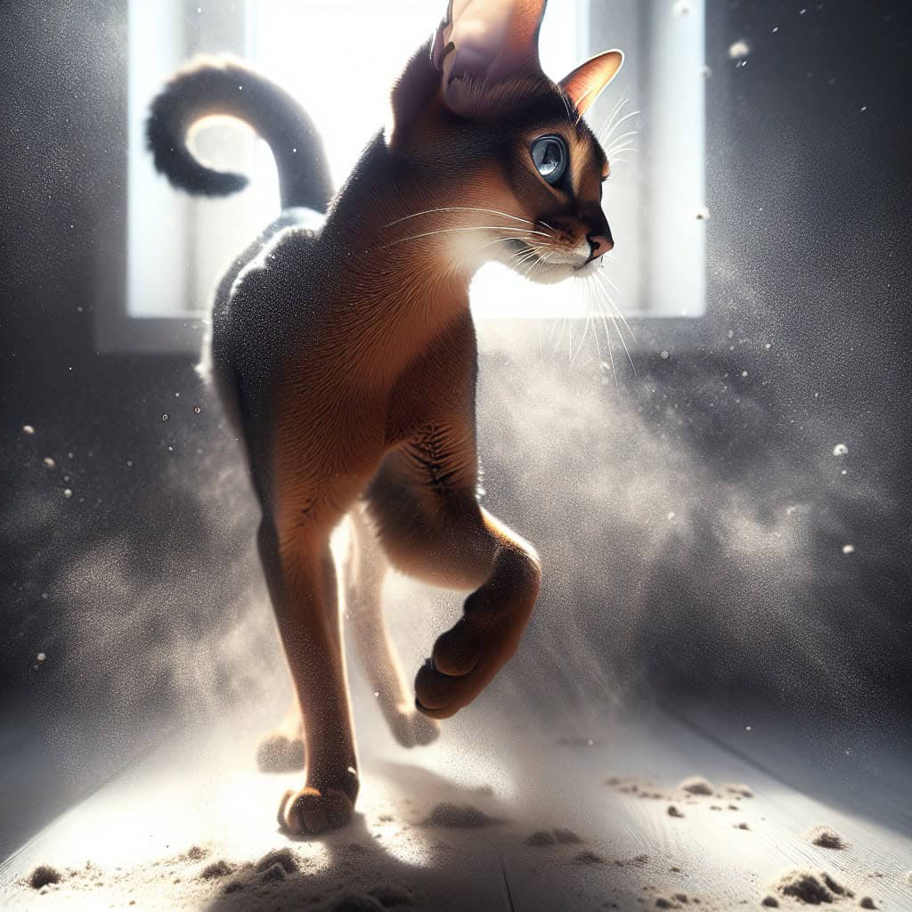 חתול אביסיני סקרנות ופעילות גופנית רבה