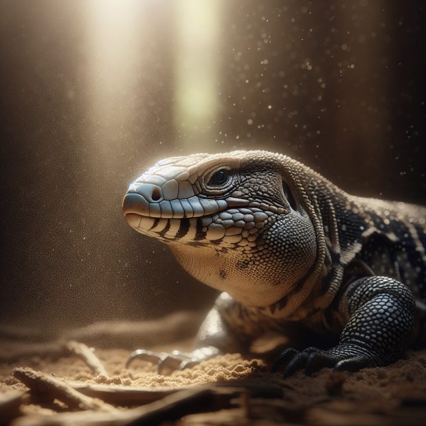 לטאת טגוארגנטינאי לטאה גדולה ואינטליגנטית