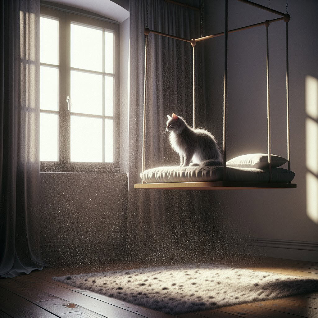 מיטה תלויה לחתול על החלון האם זה בטיחותי
