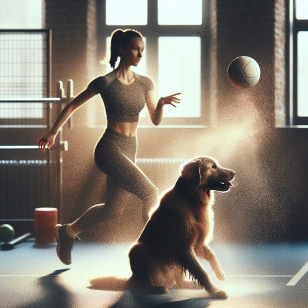 משחקי כדור עם הכלב לשיפור הכושר הגופני