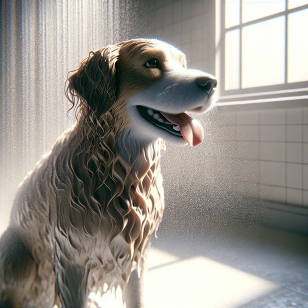 איך להרגיל כלב למקלחת ראשונה בבית