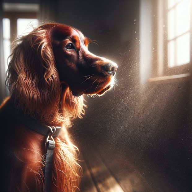 כלב אייריש סטר פרווה אדומה ואנרגיה לטיולים