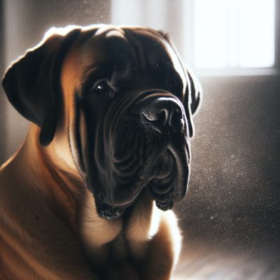 כלב מסטיף אנגלי הגודל והאופי הרגוע