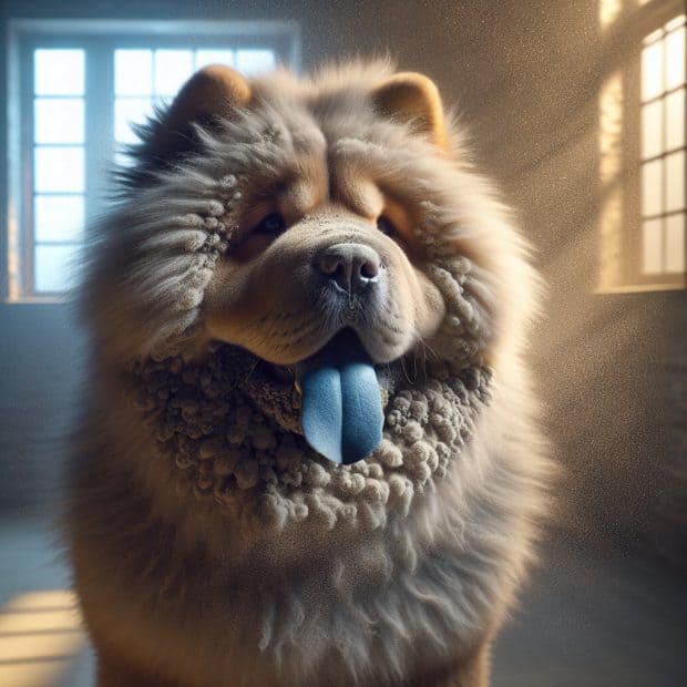 כלב צאו צאו לשון כחולה ואופי של חתול