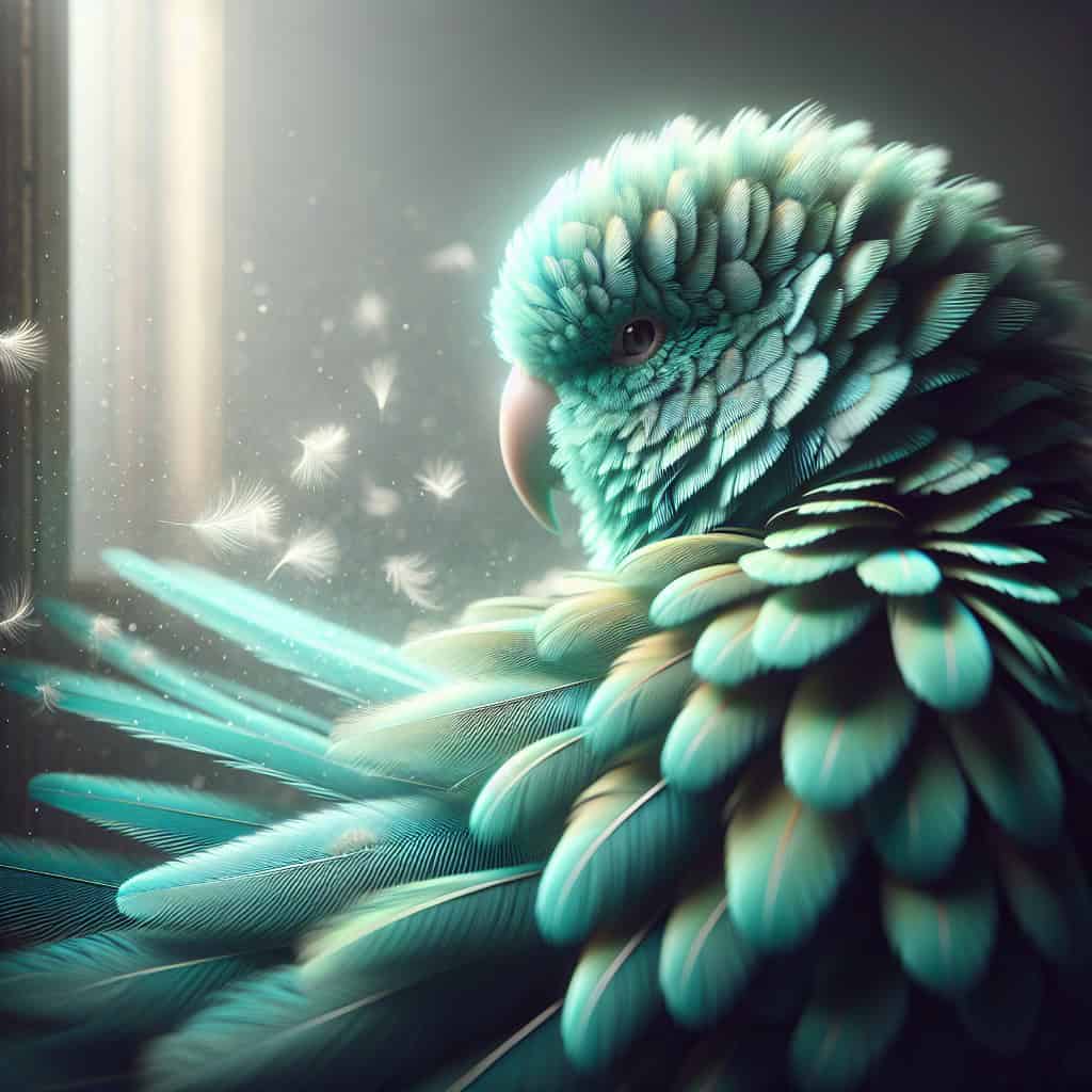 תוכי גרין ציק טורקיז מוטציה נדירה ויפה